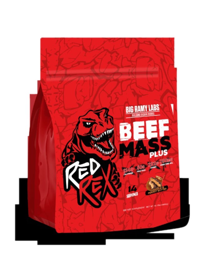 RED REX لحم بقر ماس بلس زبدة الفول السوداني بالشوكولاتة 10.7 رطل