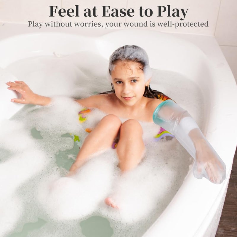 mosago Waterproof Cast Covers for Shower Arm Kids, Water Proof Plastic Sleeves to Cover Arms After Surgery/Wound/Fracture/Bandage/Broken Hand/Finger, Sleeve Protector Bag Kid/Toddler Showering Child in Bath - Image 5