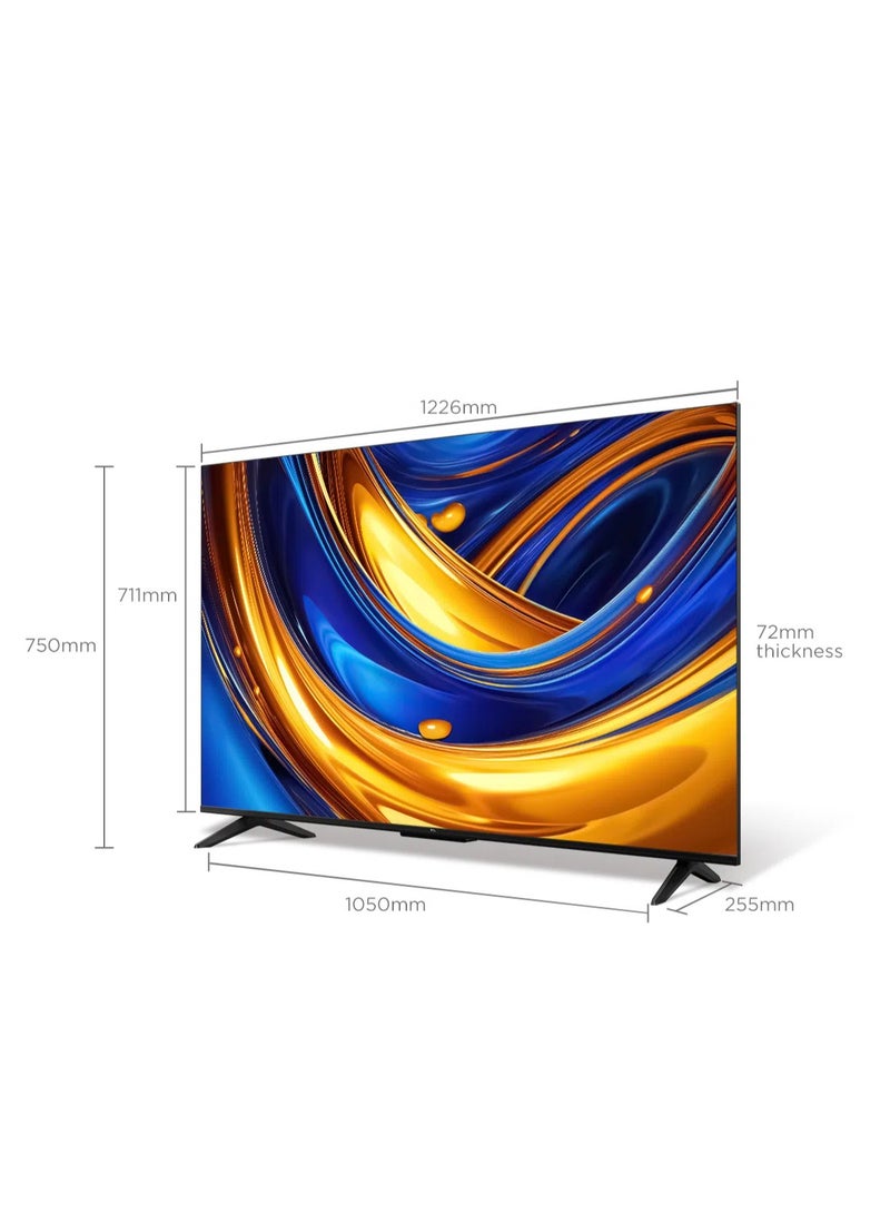 TCL 55 Inch P655 4K UHD Smart TV with AiPQ Processor, Dolby Audio, HDR 10, Dynamic Color Enhancement, Metallic Bezel-less & Google TV 55P655 Black - Image 2