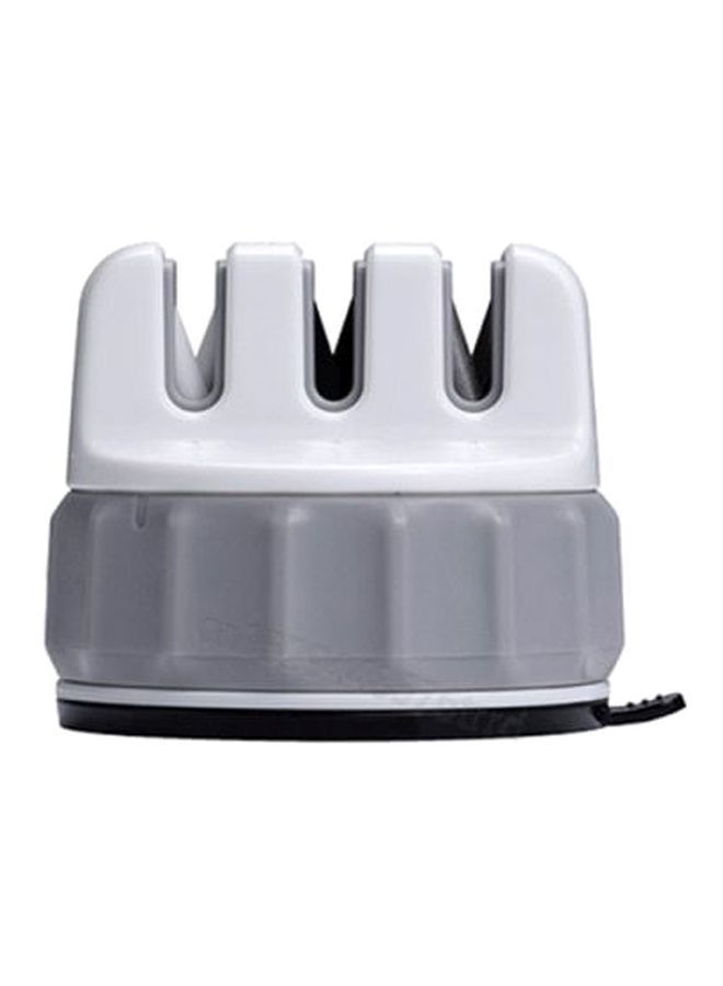 NIBEMINENT Stone Trible Wheel Whetstone One-handed Super Suction Knife Sharpener Sharpen Grey  - Image 1
