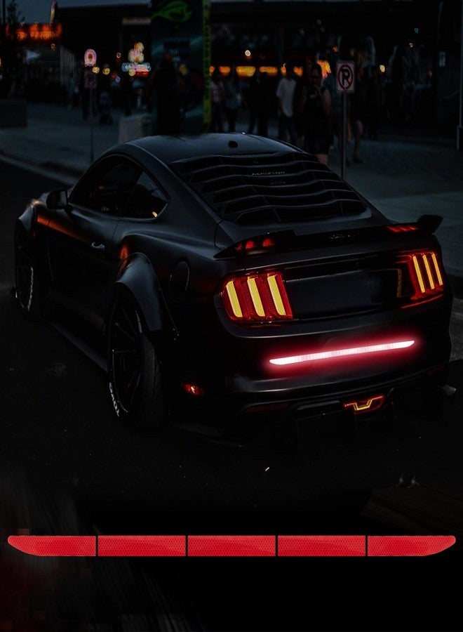 Kelenate® (Red) 35.2'' Strong Reflective Stripe Stickers High-Intensity Night Visibility Reflective Decal Safety Warning Diamond Grade Waterproof Self Adhesive Compatible with Triber - Image 1