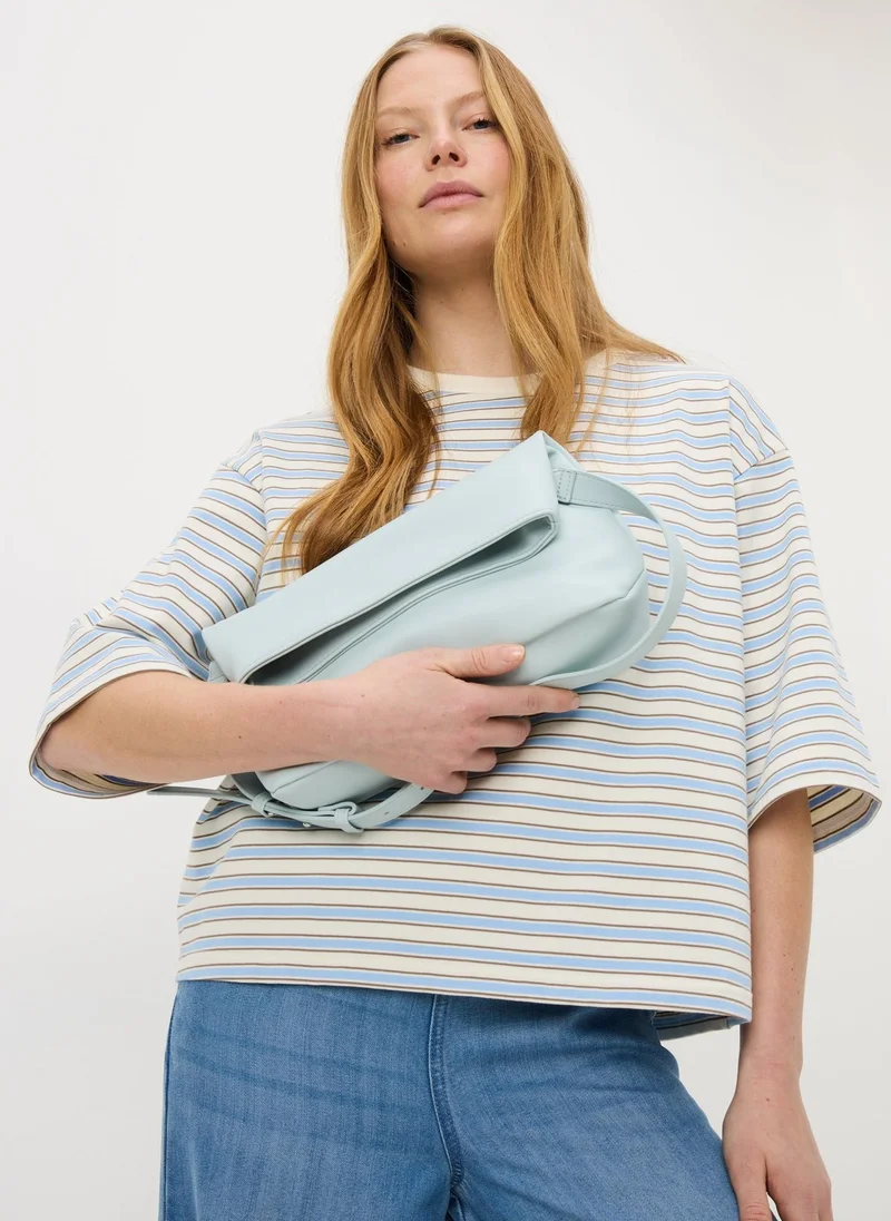 Matalan Blue Fold Over Shoulder Bag