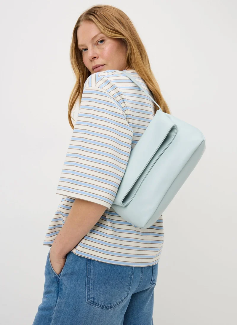 Matalan Blue Fold Over Shoulder Bag