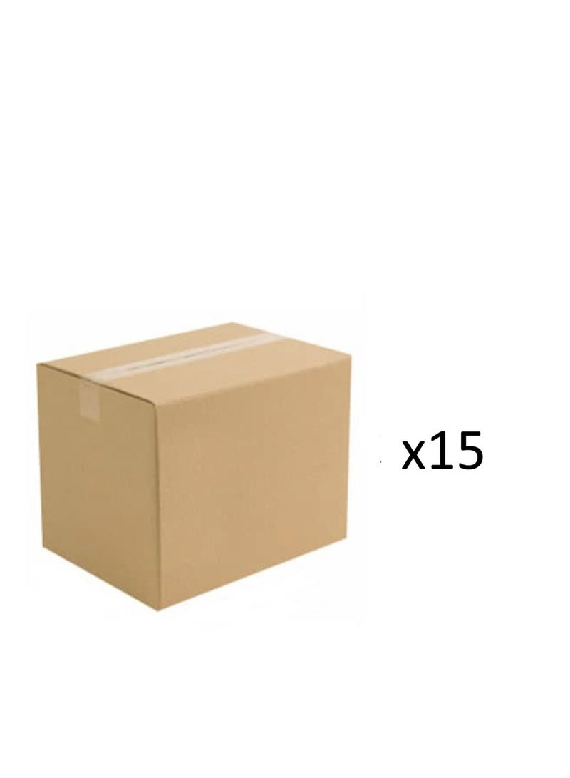 Generic 15 Pieces of Empty Cardboard Boxes 30x25x22cm 