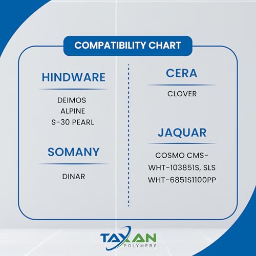 TAXAN POLYMERS TAXAN Sharp Oval Toilet Seat Cover (44.5cm x 34.5 cm) | Hydraulic Soft Close Mechanism | Heavy Duty Polypropylene Western Commode Seat with DIY Installation Kit | Glossy White Finish - Image 5