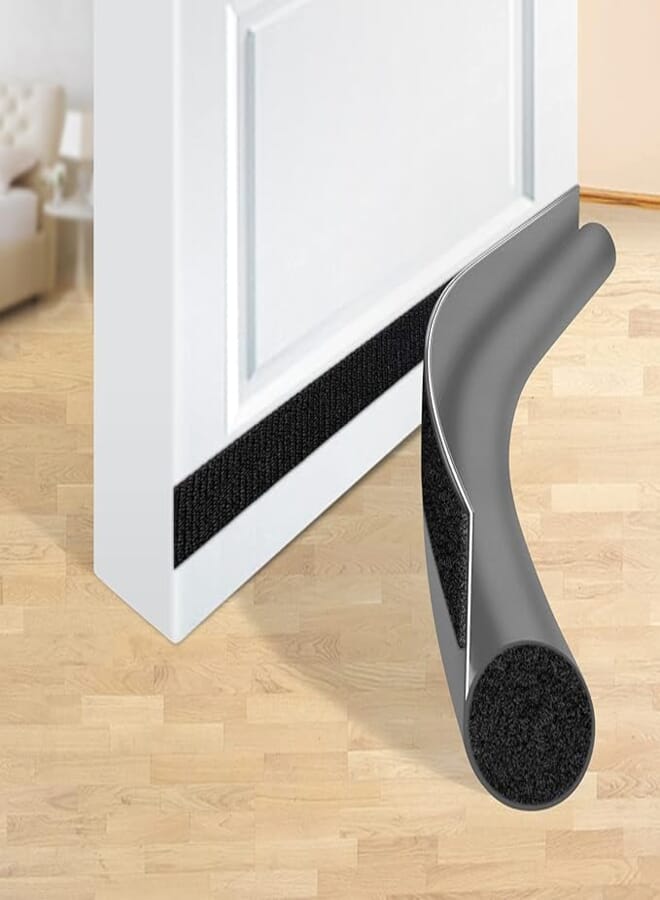 Door Draft Stopper 36 Inches Grey Under Doors Seal Blocker for Door Sweep Stripping, Sound Reduce Door Bottom Draft Guard for Wind