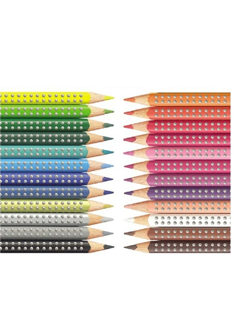 FABER-CASTELL - Faber-Castell Grip Colored Wooden Pencils - 24 Pack - Image 1