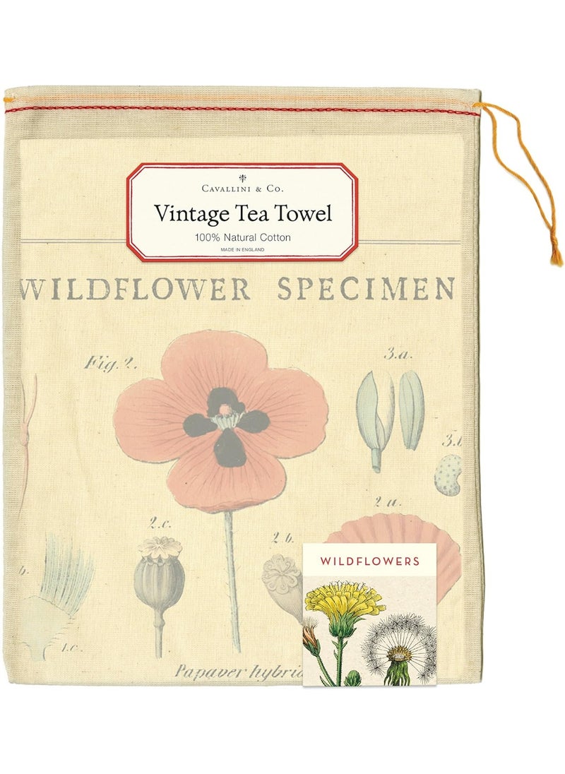 Cavallini & Co. Cavallini Papers & Co. Wildflowers Tea Towel, Multicolor  - Image 2