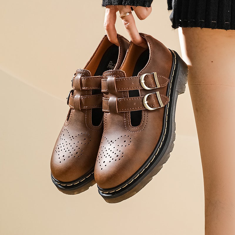 Versatile Casual Martin Women'S Shoes, Comfortable Women'S Fashion Shoes, Women'S Shoes, Light Women'S Large Size Handmade Martin Women'S Shoes - Image 4
