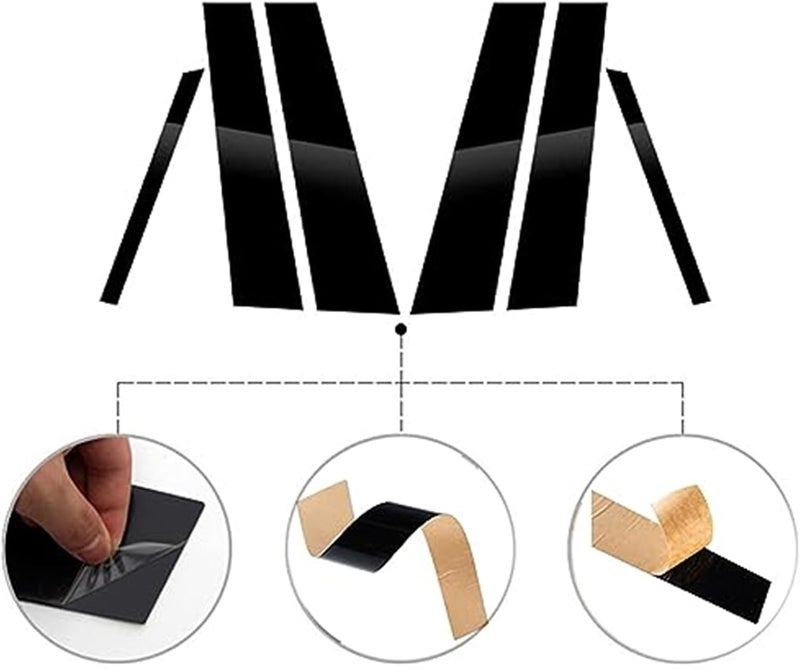 Wivplex Glossy Black Window Trim Cover for Skoda Octavia Mk3 - Image 5