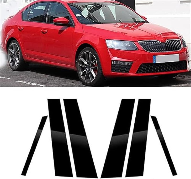 Wivplex Glossy Black Window Trim Cover for Skoda Octavia Mk3 - Image 4