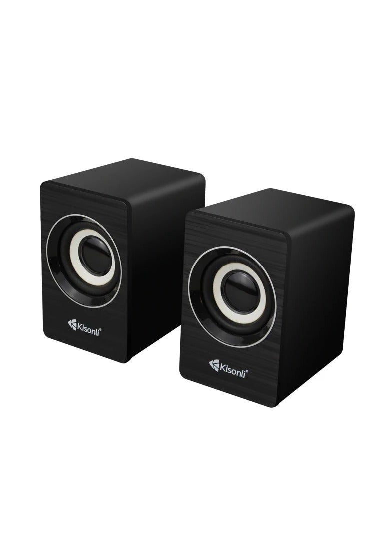 Kisonli A707 Mini USB Speaker – Clear and Powerful Sound for PC and Laptop - Image 1