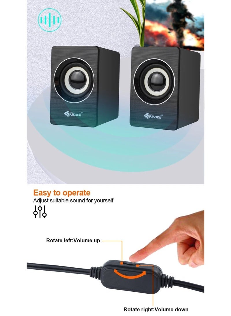 Kisonli A707 Mini USB Speaker – Clear and Powerful Sound for PC and Laptop - Image 5