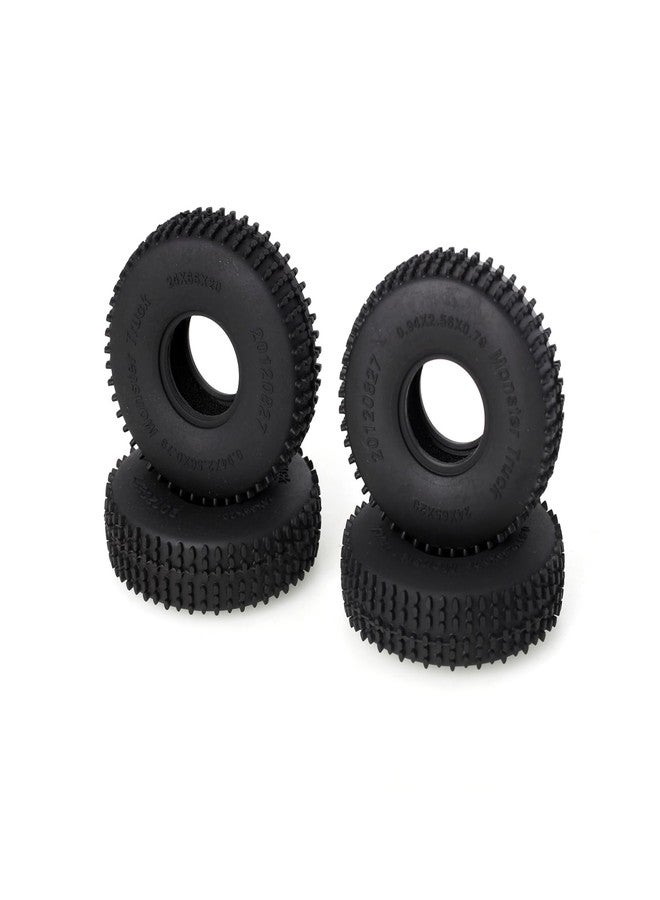 LCX Racing 1/18th RC Crawler Car Butyl Rubber 1.0 Beadlock Wheel Tire w/Foam Tyre for TRX4M Axial AX24 XC-1 SCX24, Upgrades Parts Accessories,2pcs (64x20mm) - Image 3