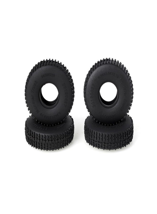LCX Racing 1/18th RC Crawler Car Butyl Rubber 1.0 Beadlock Wheel Tire w/Foam Tyre for TRX4M Axial AX24 XC-1 SCX24, Upgrades Parts Accessories,2pcs (64x20mm) - Image 1