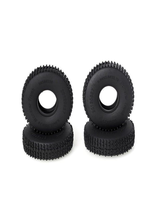 LCX Racing 1/18th RC Crawler Car Butyl Rubber 1.0 Beadlock Wheel Tire w/Foam Tyre for TRX4M Axial AX24 XC-1 SCX24, Upgrades Parts Accessories,2pcs (64x20mm) - Image 2