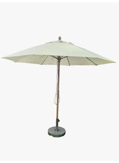 Center Pole Umbrella Cream Color 3M with 40 KGs Marble Base