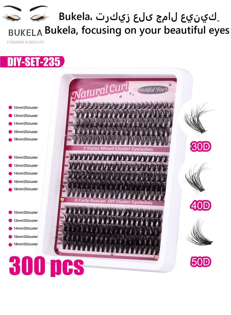 Bukela Cluster Eyelashes & Lashes Extension Kit: 30D-90D Natural Fluffy False Eyelashes for Daily/Party Makeup - Image 2