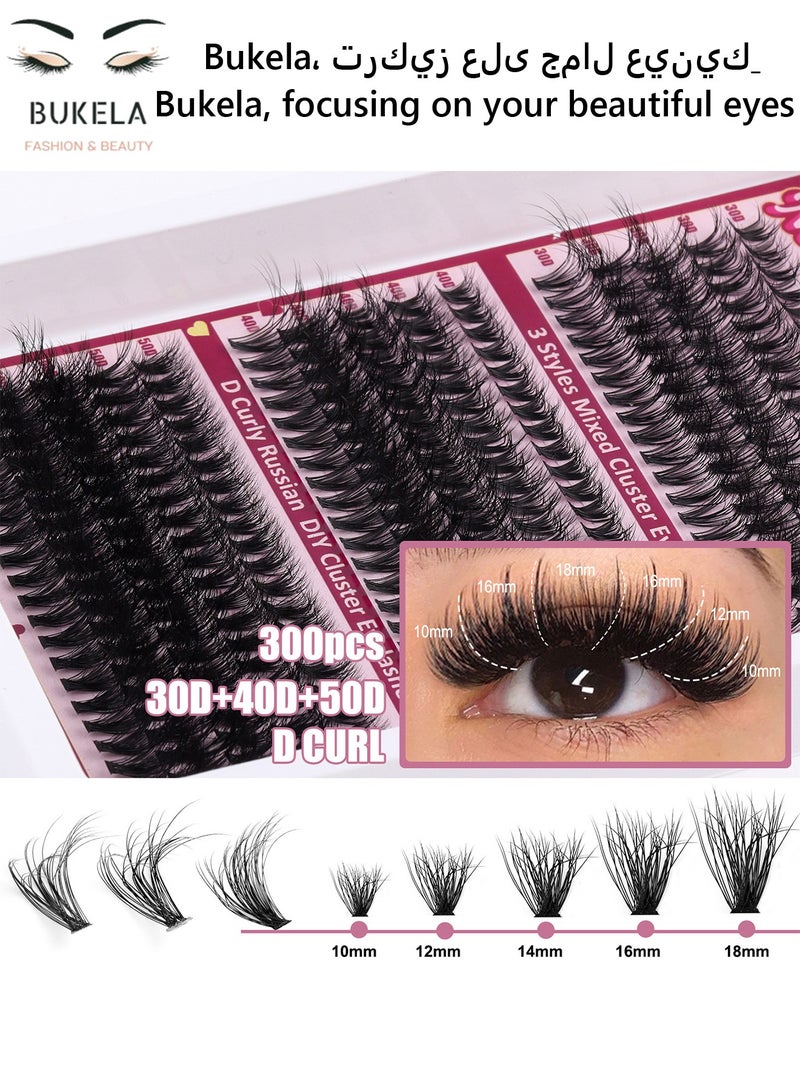 Bukela Cluster Eyelashes & Lashes Extension Kit: 30D-90D Natural Fluffy False Eyelashes for Daily/Party Makeup - Image 4
