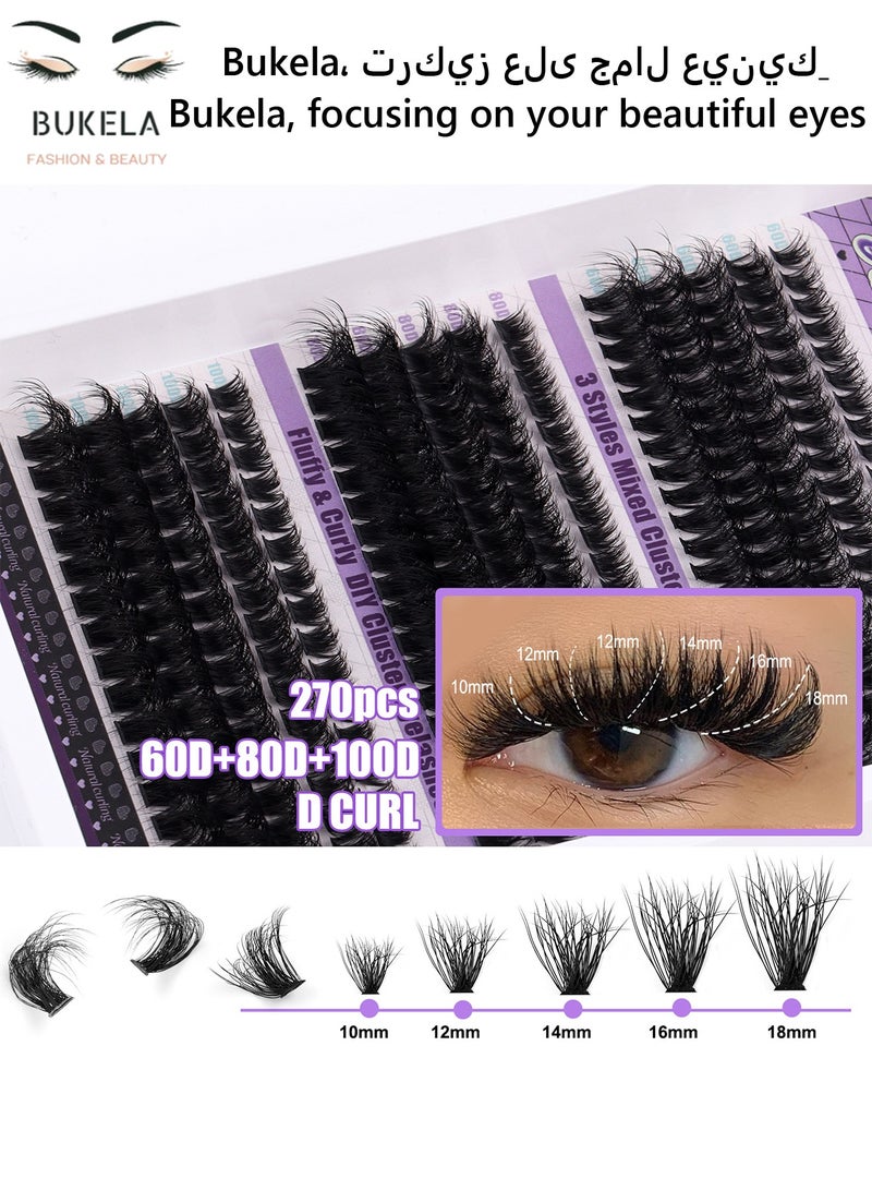 Bukela Cluster Eyelashes & Lashes Extension Kit: 30D-90D Natural Fluffy False Eyelashes for Daily/Party Makeup - Image 5