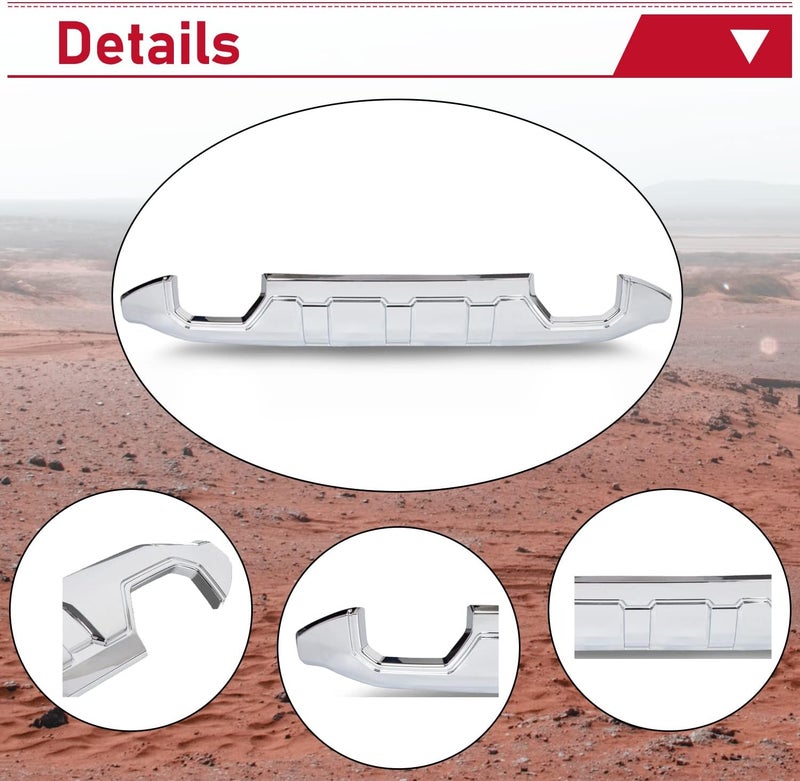 HECASA Front Bumper Skid Plate for 2016-2019 GMC Sierra 1500 - Chrome Replacement - Image 4