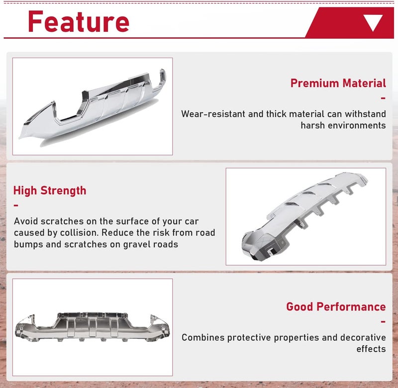 HECASA Front Bumper Skid Plate for 2016-2019 GMC Sierra 1500 - Chrome Replacement - Image 3