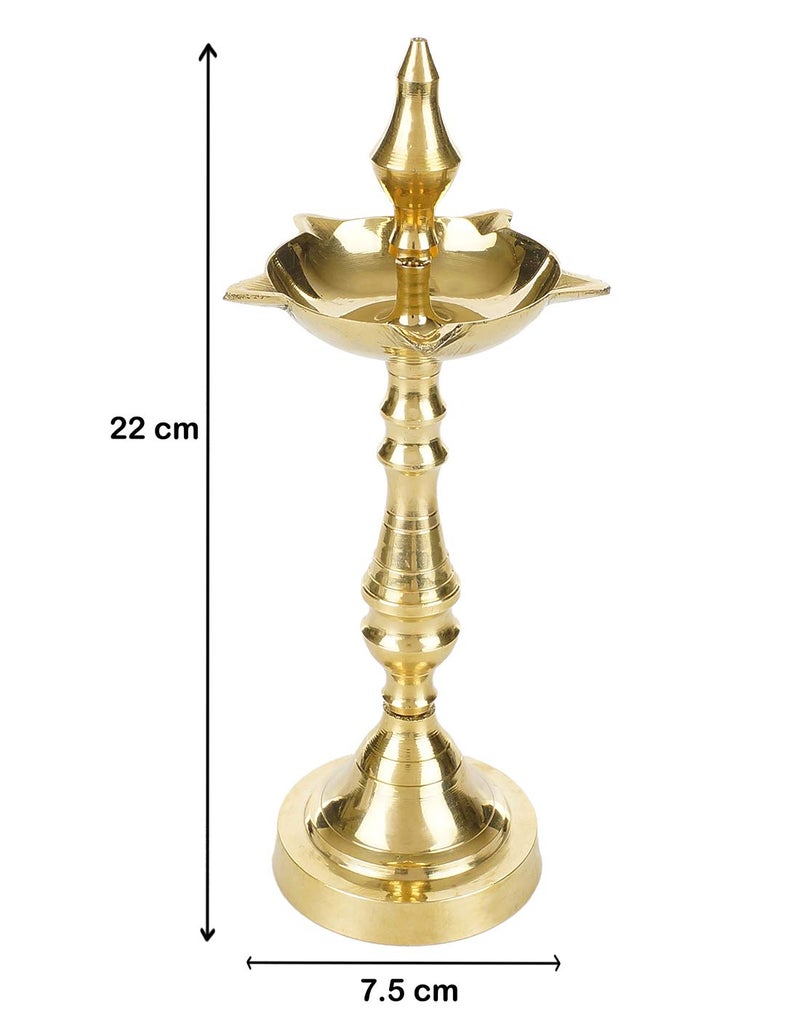 SH Retail Decorative Oxidised Kerala Fancy Samai Oil Diya 22 cm Height Pack of 2 - Image 3