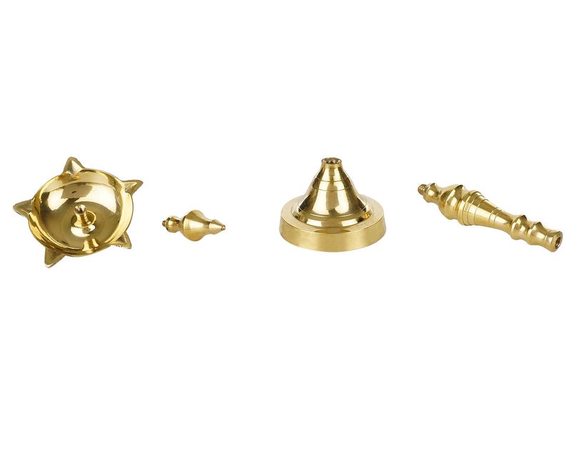 SH Retail Decorative Oxidised Kerala Fancy Samai Oil Diya 22 cm Height Pack of 2 - Image 4