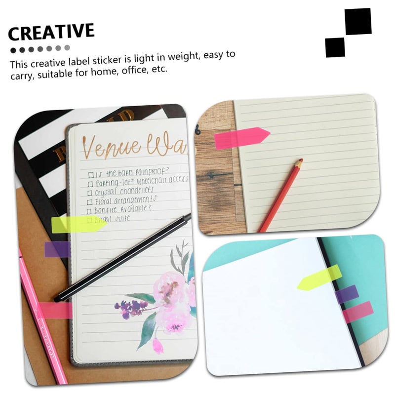 6 Sets Arrow Memo Stickers Self Adhesive Note Pads Assorted Bright Colors for File Organization - Image 5