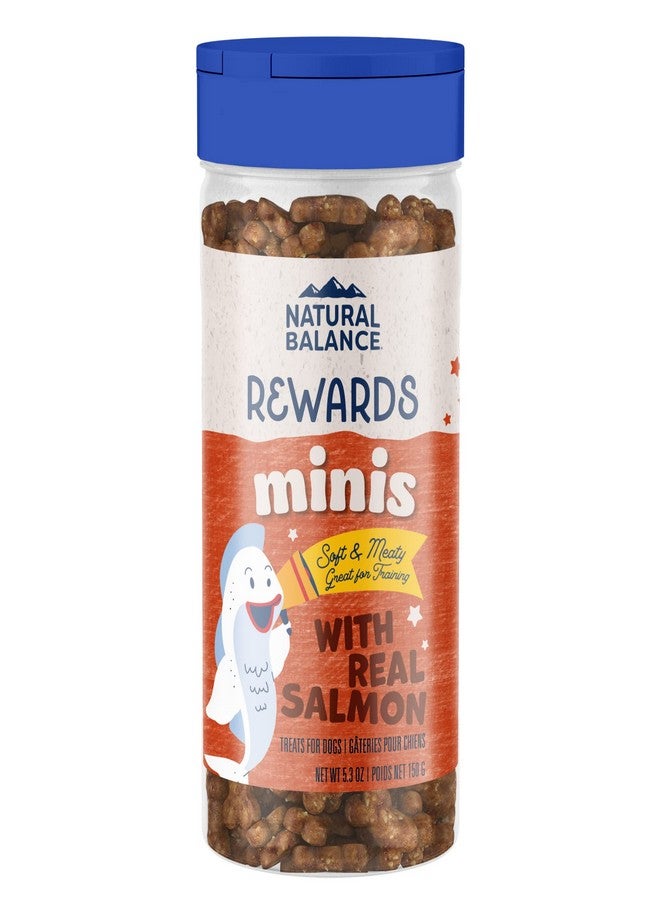Natural Balance Limited Ingredient Mini-Rewards Salmon Grain-Free Dog Training Treats for Dogs | 5.3 Ounce Canister - Image 1