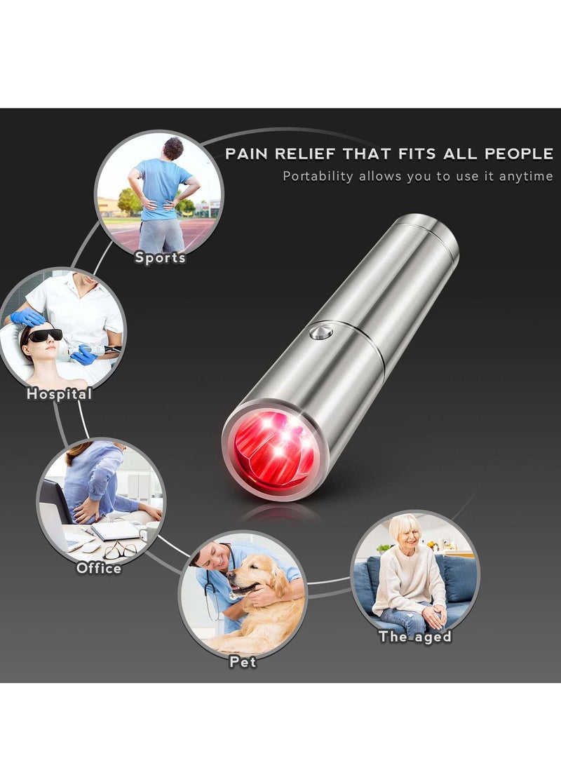 Excefore Red Light Therapy Device, Red & Infrared Light Wand with 5 LEDs 5 Wavelengths and Pulsed Modes for Body Joint Muscle Pain Relief, at-Home Handheld Healing Gift for Men Women Elders Dogs Cats - Image 5