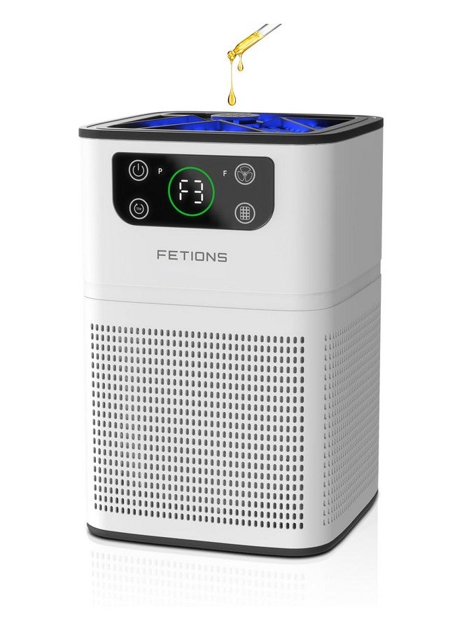 FETIONS Air Purifiers for Bedroom Home, FETIONS Air Cleaner with Fragrance Sponge Sleep Mode 3-in-1 Filtration System, Compact with H13 HEPA Filter for Pet Dander Pollen Smoke Dust Odor, White,1 Pack - Image 1