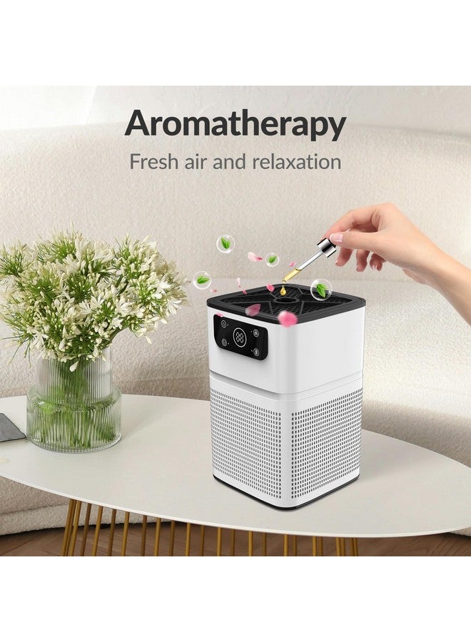 FETIONS Air Purifiers for Bedroom Home, FETIONS Air Cleaner with Fragrance Sponge Sleep Mode 3-in-1 Filtration System, Compact with H13 HEPA Filter for Pet Dander Pollen Smoke Dust Odor, White,1 Pack - Image 4