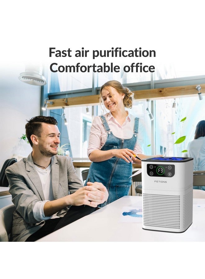 FETIONS Air Purifiers for Bedroom Home, FETIONS Air Cleaner with Fragrance Sponge Sleep Mode 3-in-1 Filtration System, Compact with H13 HEPA Filter for Pet Dander Pollen Smoke Dust Odor, White,1 Pack - Image 5