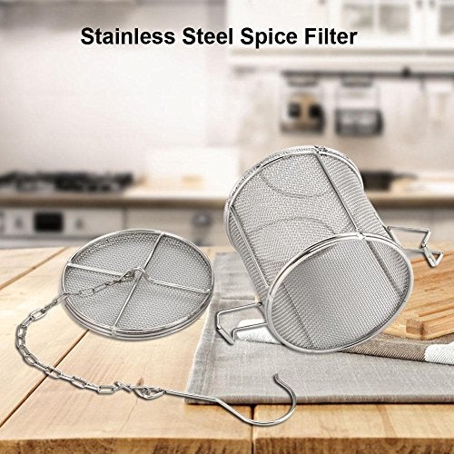 Sanpyl Spice Filter, Stainless Steel Wire Mesh Design Tea Strainer Soup Seasonings Seperation Basket Filter for Home Kitchen - Image 2
