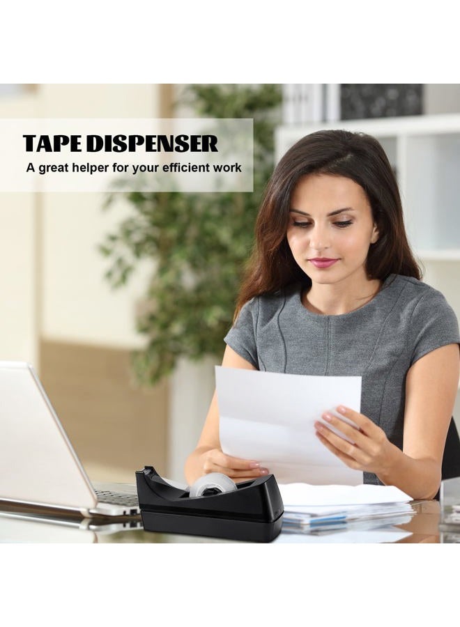 Lanties 6 Pack Desktop Tape Dispenser Tape Roll Dispenser Non Skid Base Tape Dispensers Desk Tape Dispenser for Office Home School (Tape Not Included) - Image 5