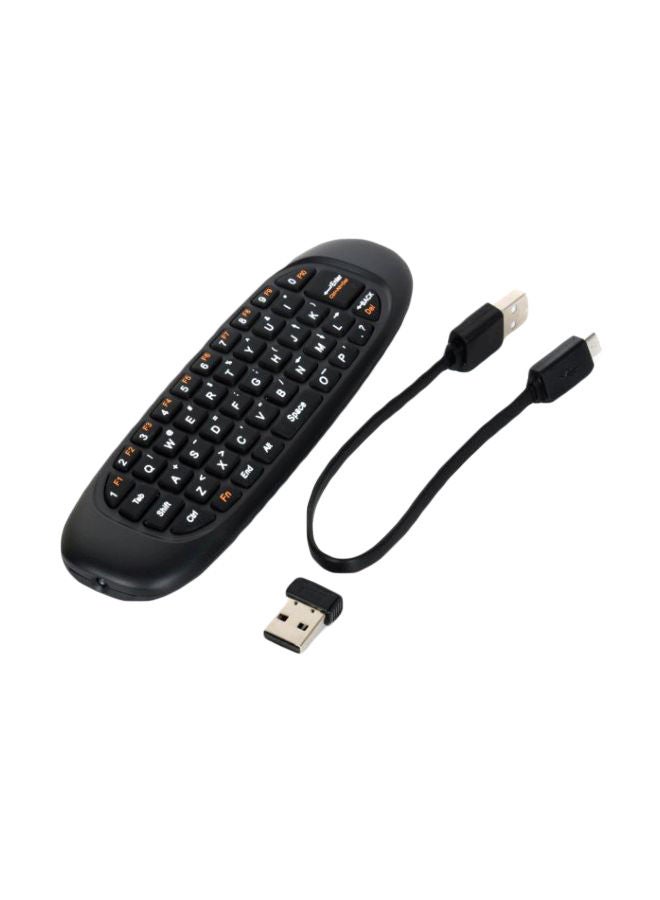 NIBEMINENT Wireless Air Mouse With Keyboard Black/Silver  - Image 1