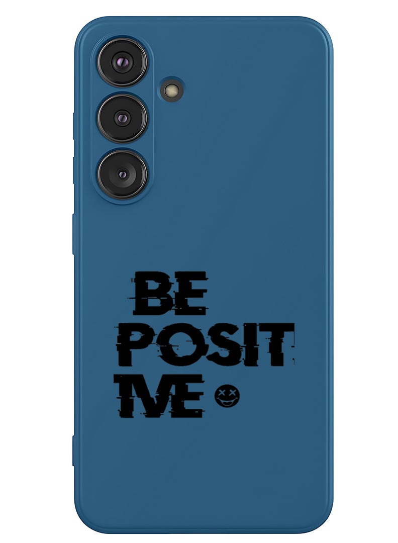 Theodor Protective Slim Fit Case Liquid Silicone Cover with Full Body Protection Anti-Scratch Shockproof Case For Samsung Galaxy S25 (Blue) - be positive - Image 1