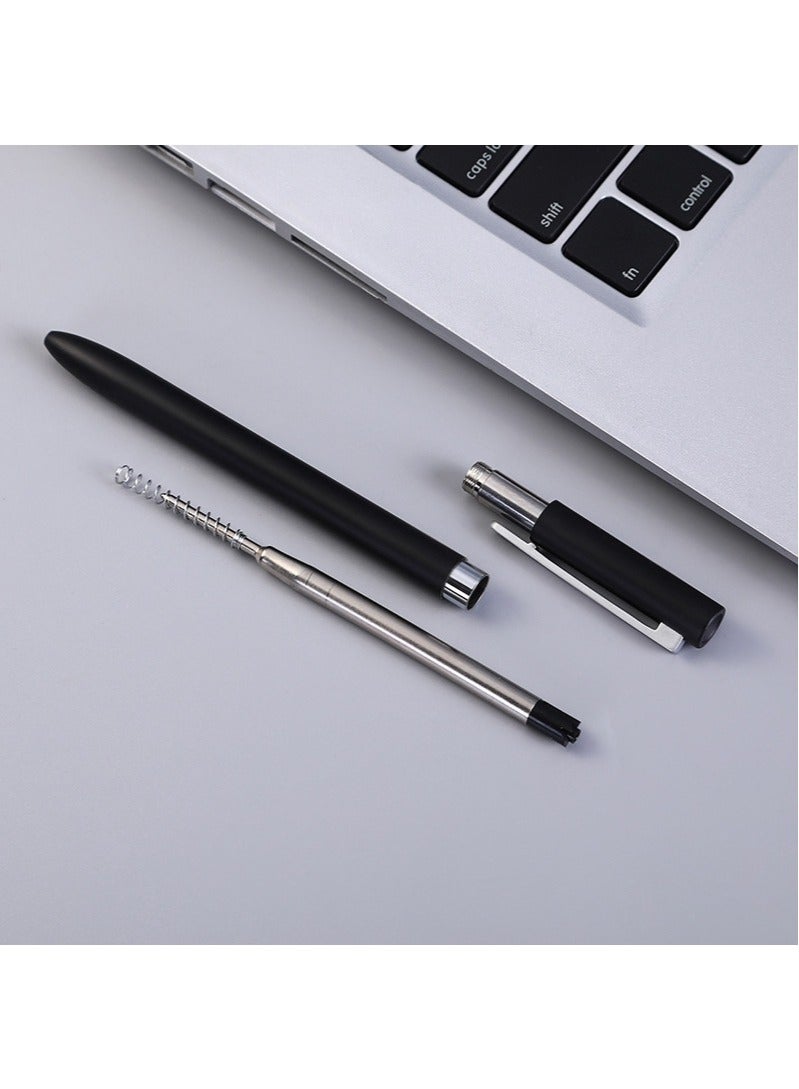Metal Sign Pen Ballpen Signing Pen 0.5MM Gel Refill Black Ink Office School Writing Pen (Metallic Gold)