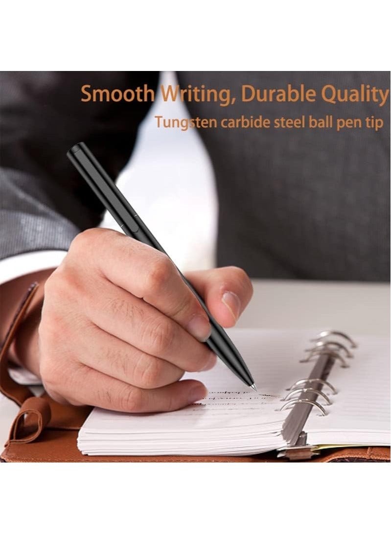 Metal Sign Pen Ballpen Signing Pen 0.5MM Gel Refill Black Ink Office School Writing Pen (Metallic Gold)