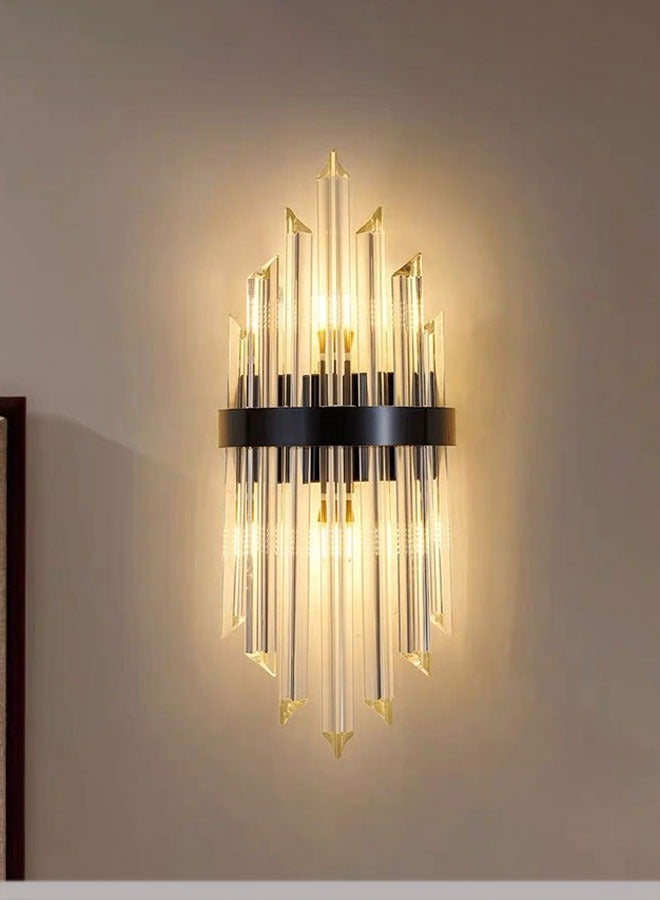 إنارة سيرة إنارة جدارية كريستال متدرج لون سيلفر 6674 - Image 1