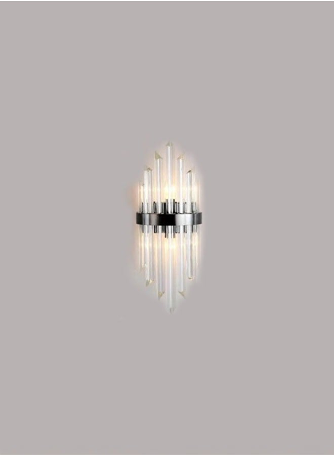 إنارة سيرة إنارة جدارية كريستال متدرج لون سيلفر 6674 - Image 2