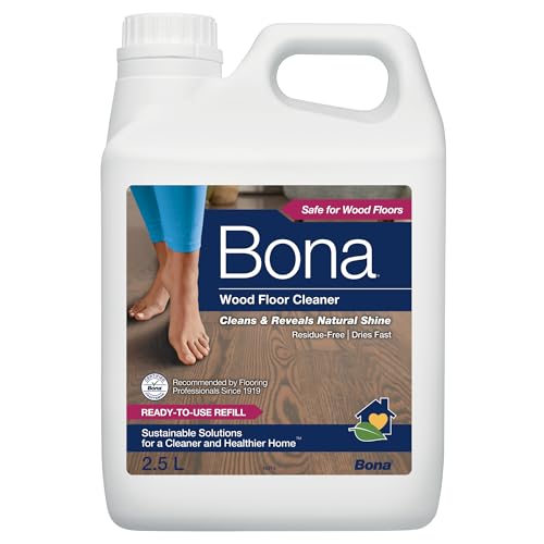 Bona Hardwood Floor Cleaner Refill (2.5 Ltr) (88 oz) (Specially Designed For Wood Floor/Wooden Surface Cleaning | iRobot Liquid | Suitable for Lacquer (Varnished) or Hard-Waxed Wood Floors - Image 1
