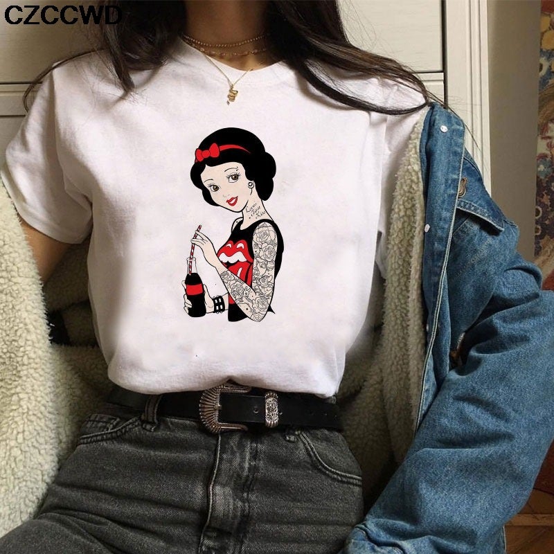 [Same day] cross-border supply of T-shirt printed T-shirt women's short-sleeved women's clothing - Image 5