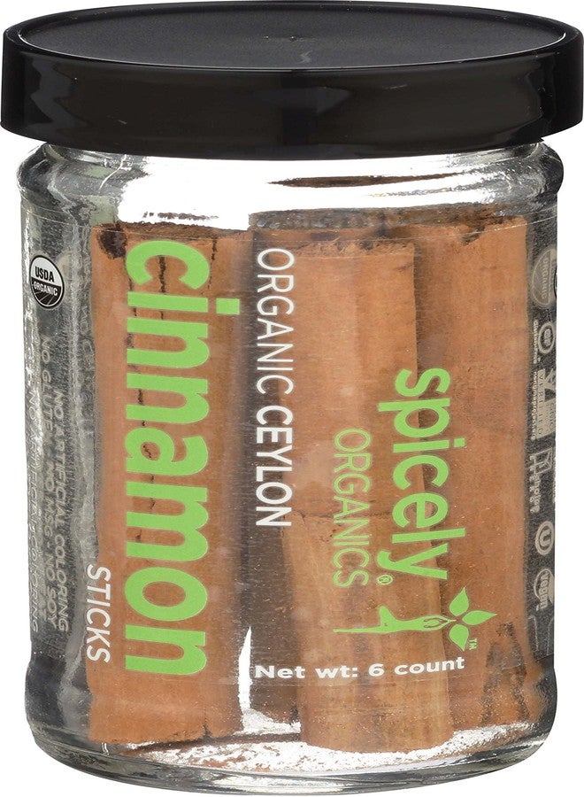 SPICELY Organic Jar Cinnamon Sticks True, 6 CT - Image 1