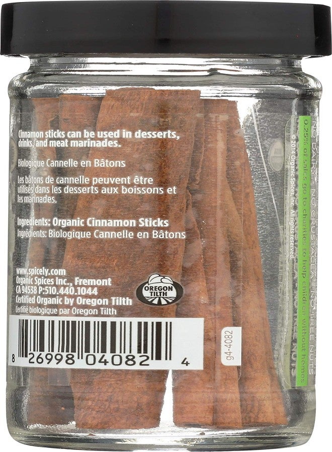 SPICELY Organic Jar Cinnamon Sticks True, 6 CT - Image 4