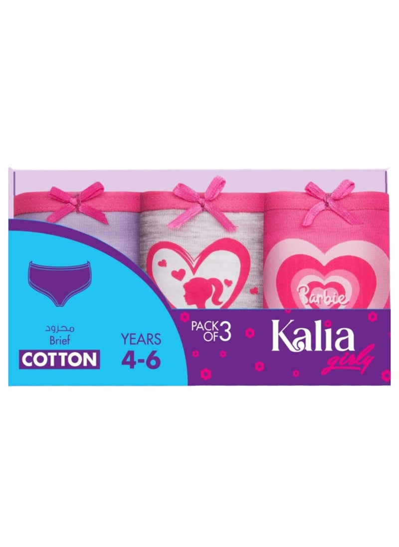 Kalia - Pack Of 3 Cotton Brief Panties Underwear For Girls - Image 1