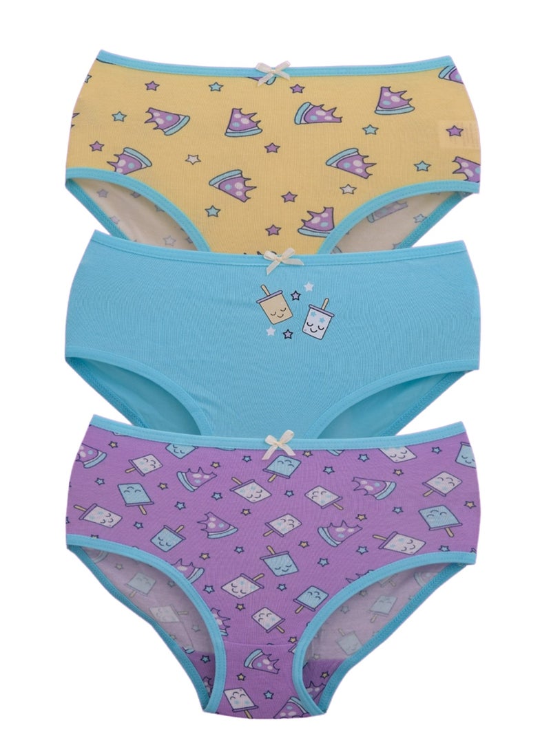Kalia - Pack Of 3 Cotton Brief Panties Underwear For Girls - Image 1