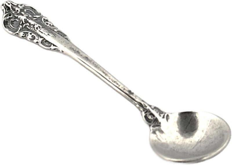 APOLEEA 925 Sterling Silver Small Salt Spoon - Premium Quality 2.2" Polished Round Bowl Mustard Spoon - Beautiful Designed Handle - Gift for Culinary Enthusiasts - Image 1
