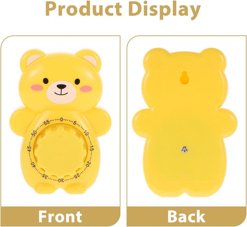 VOSAREA Cartoon Animal Kitchen Timer Cute 60-Minute Mechanical Cooking Timer Shape for Baking and Cooking Home Kitchen Use - Image 3